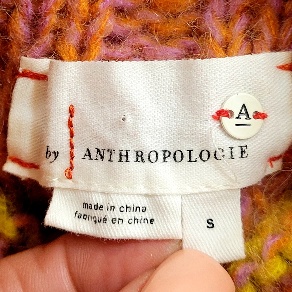 ANTHROPOLOGIE Peri Ombre Tunic Sweater Mohair Alpaca Wool Oversized Small - Picture 8 of 12